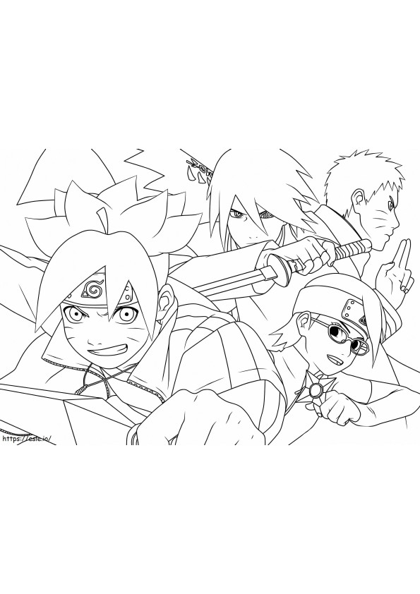 Boruto And Friend coloring page