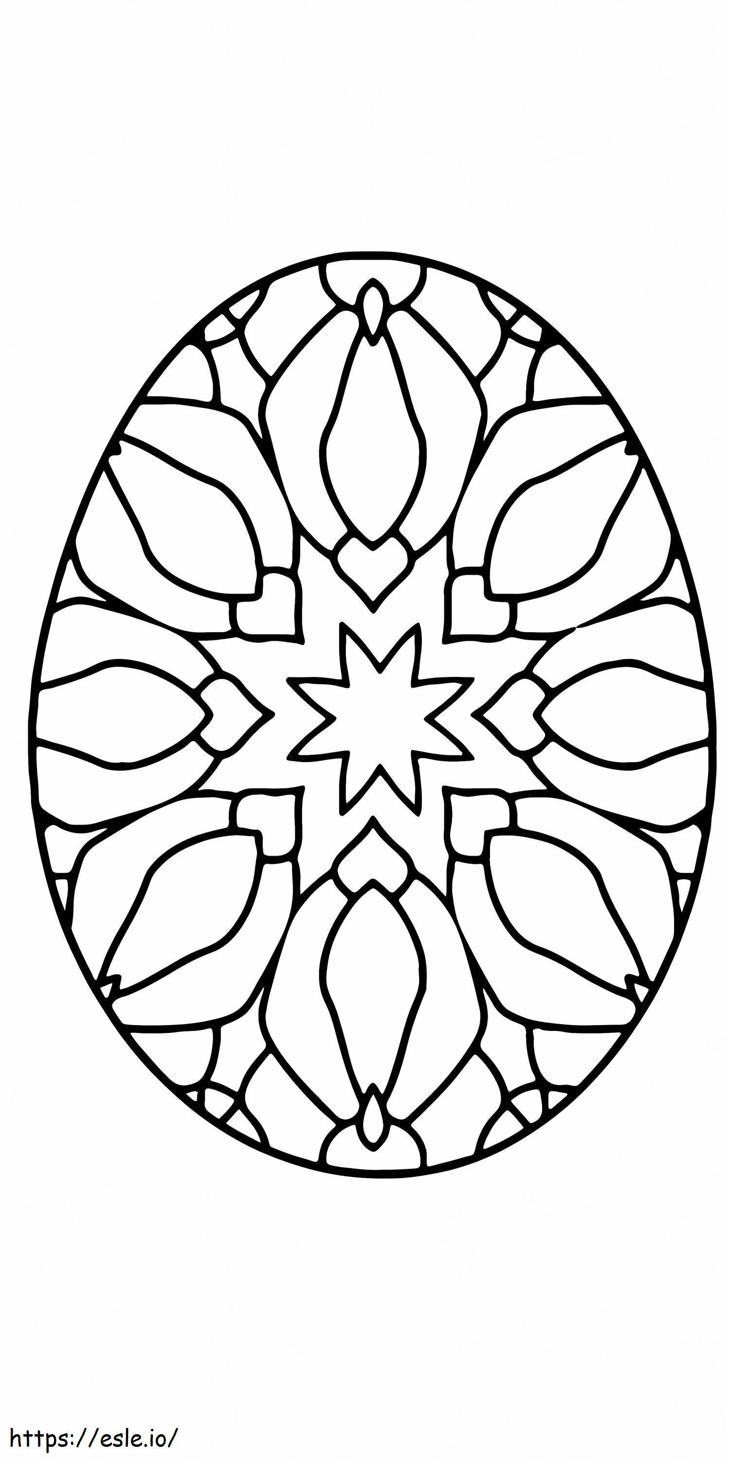 Coloriage Motifs de fleurs d'oeufs de Pâques imprimables 4 à imprimer dessin