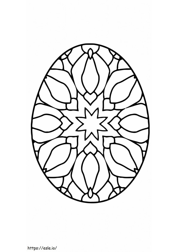 Coloriage Motifs de fleurs d'oeufs de Pâques imprimables 4 à imprimer dessin