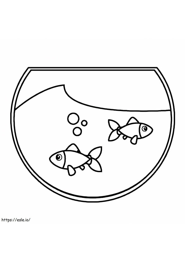 Free Printable Fish Tank coloring page
