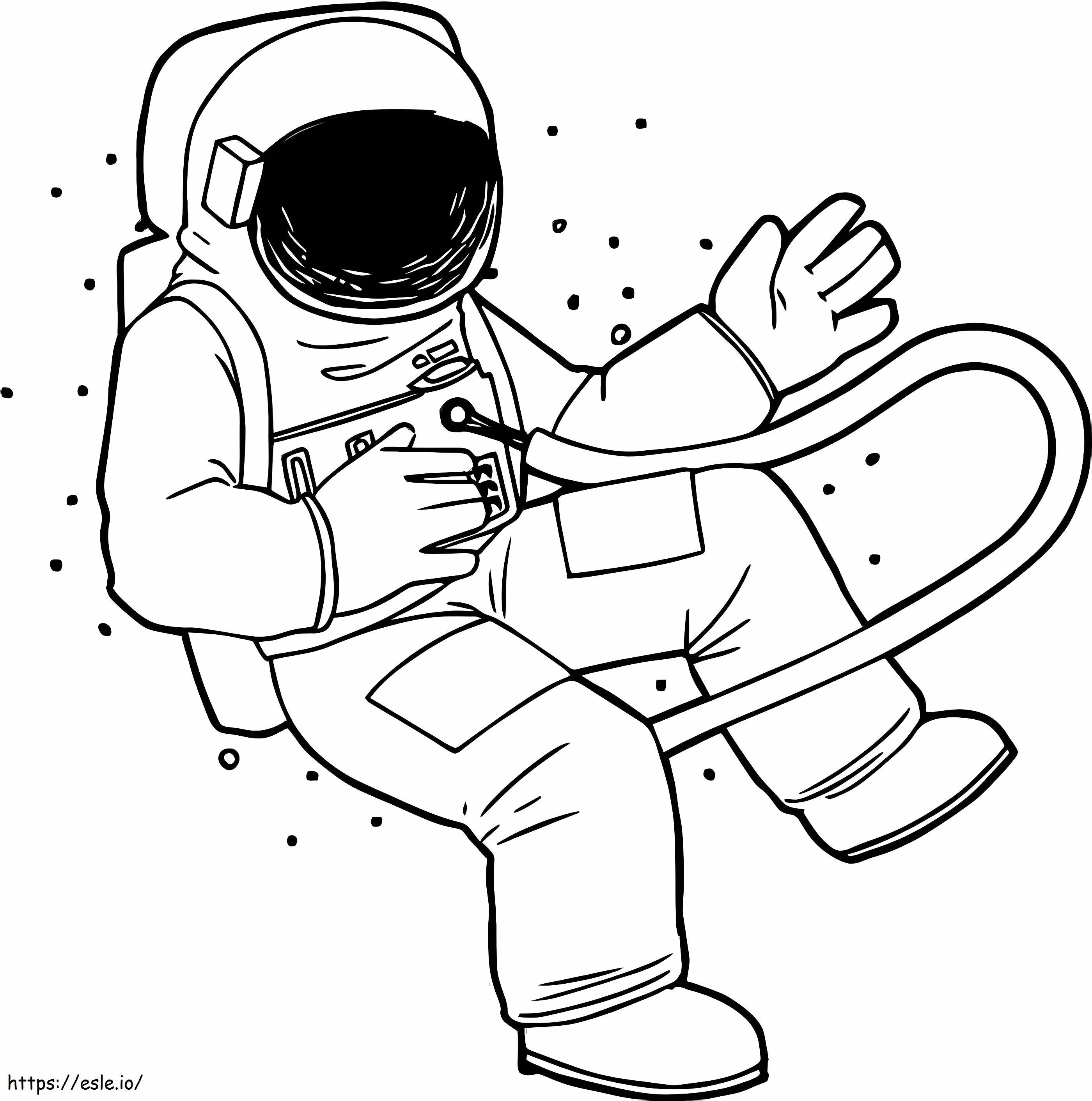 Astronot Dasar Gambar Mewarnai