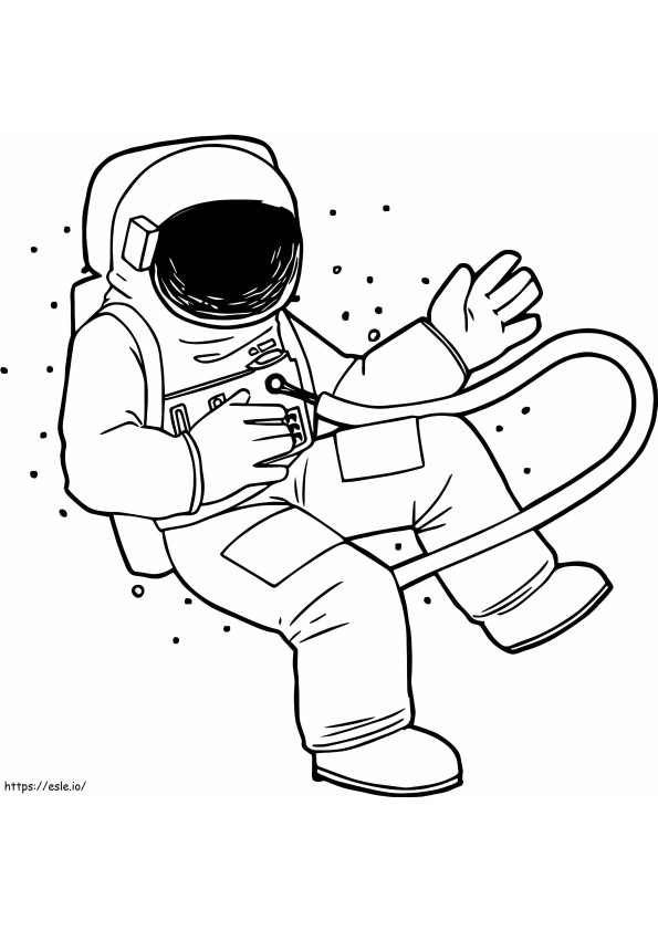 Basis astronaut kleurplaat