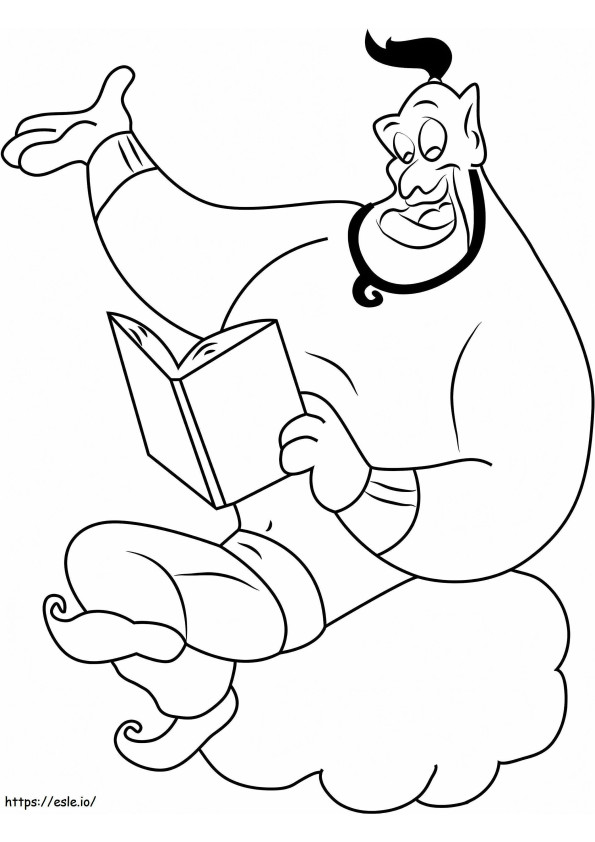 1532485749 Genie Reading A4 coloring page