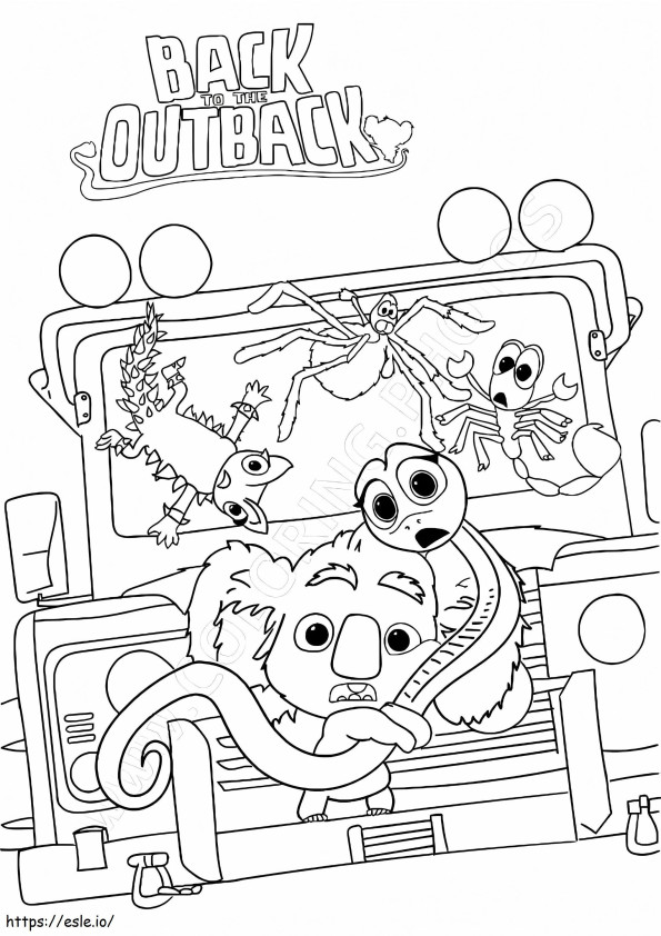 Printable Back To The Outback coloring page