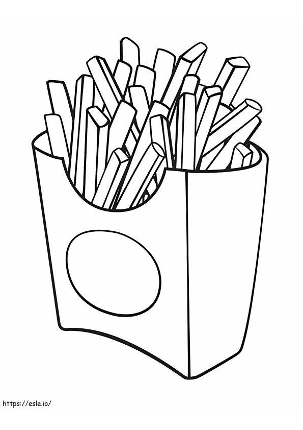 French Fries 6 coloring page