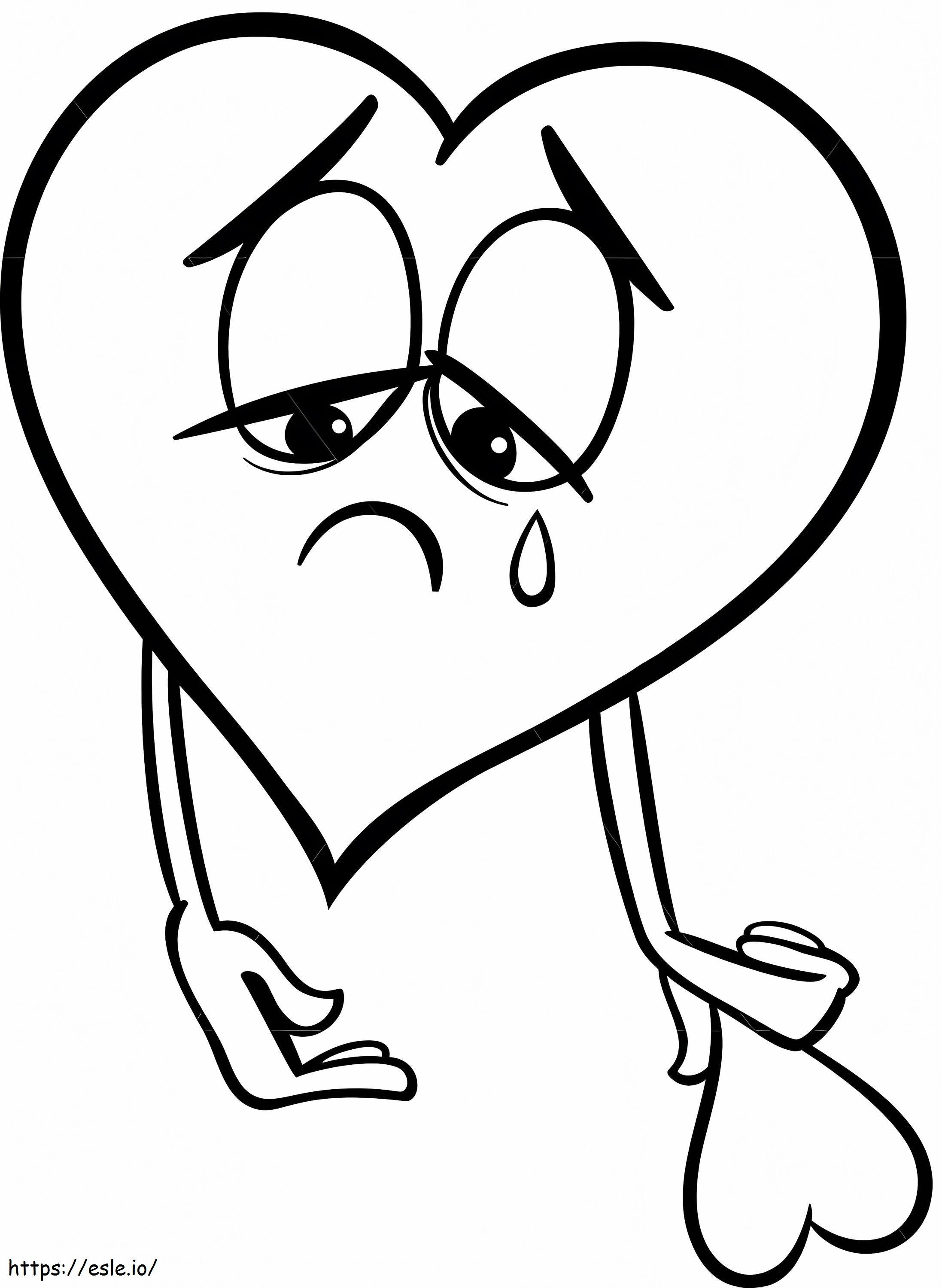Sad Heart 749X1024 coloring page