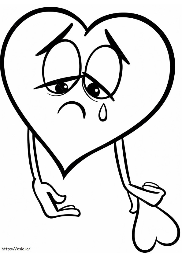 Sad Heart 749X1024 coloring page