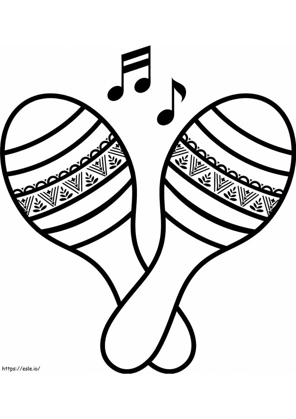 Maracas Music coloring page
