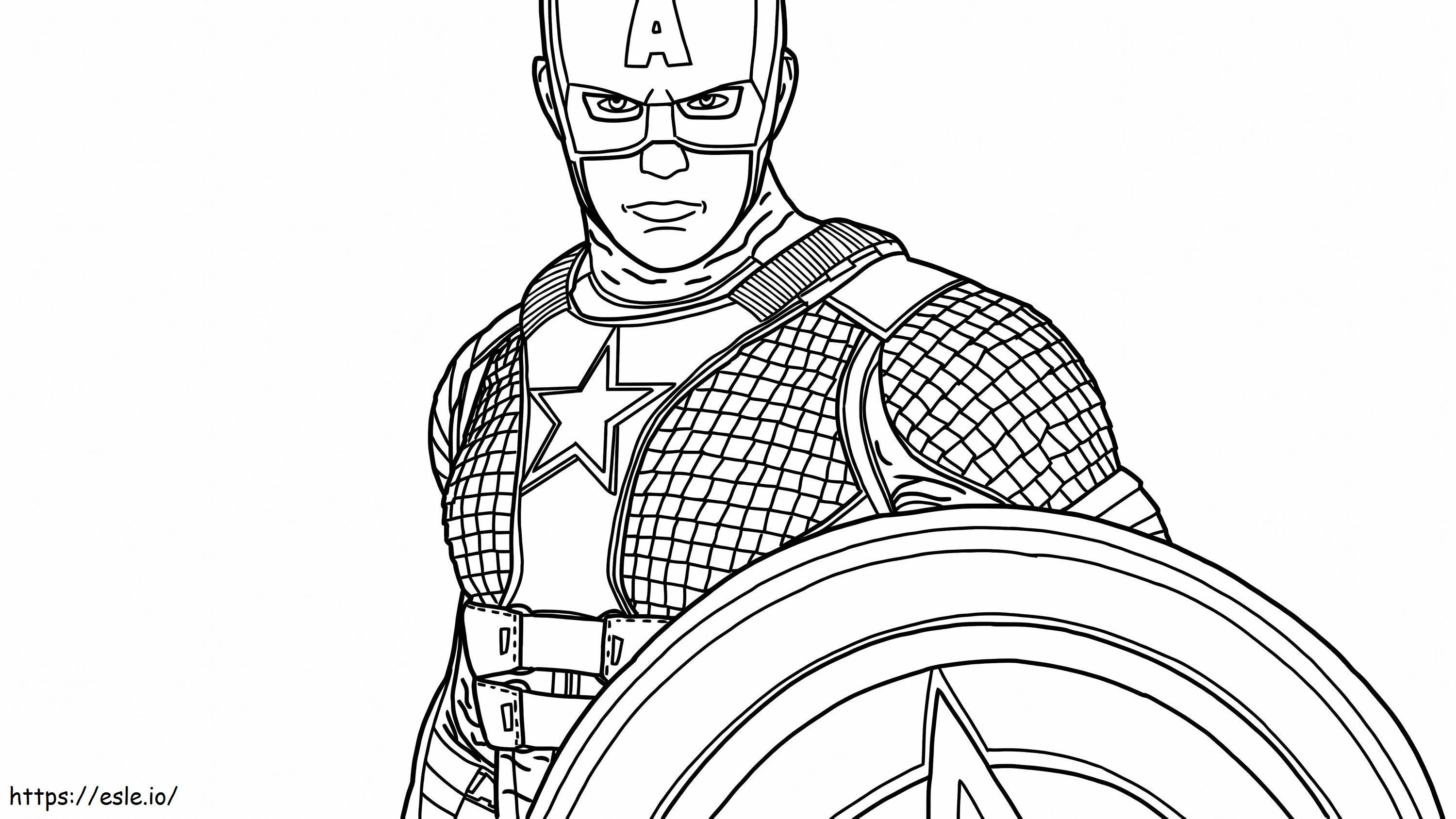 Stelle dich Captain America ausmalbilder