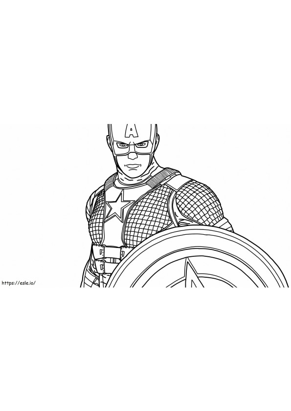 Coloriage Affrontez Captain America à imprimer dessin
