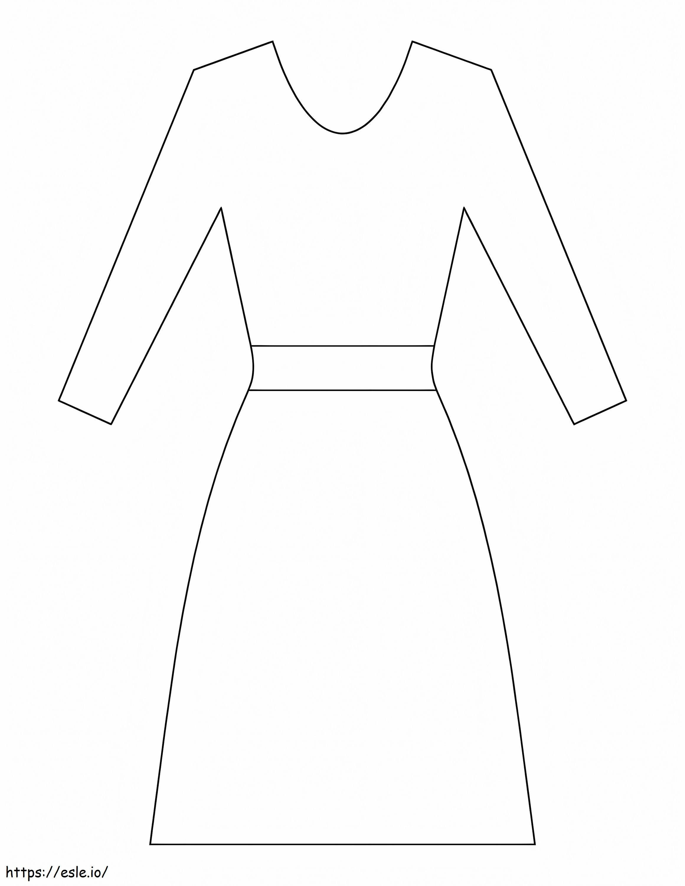 Yksinkertainen mekko värityskuva