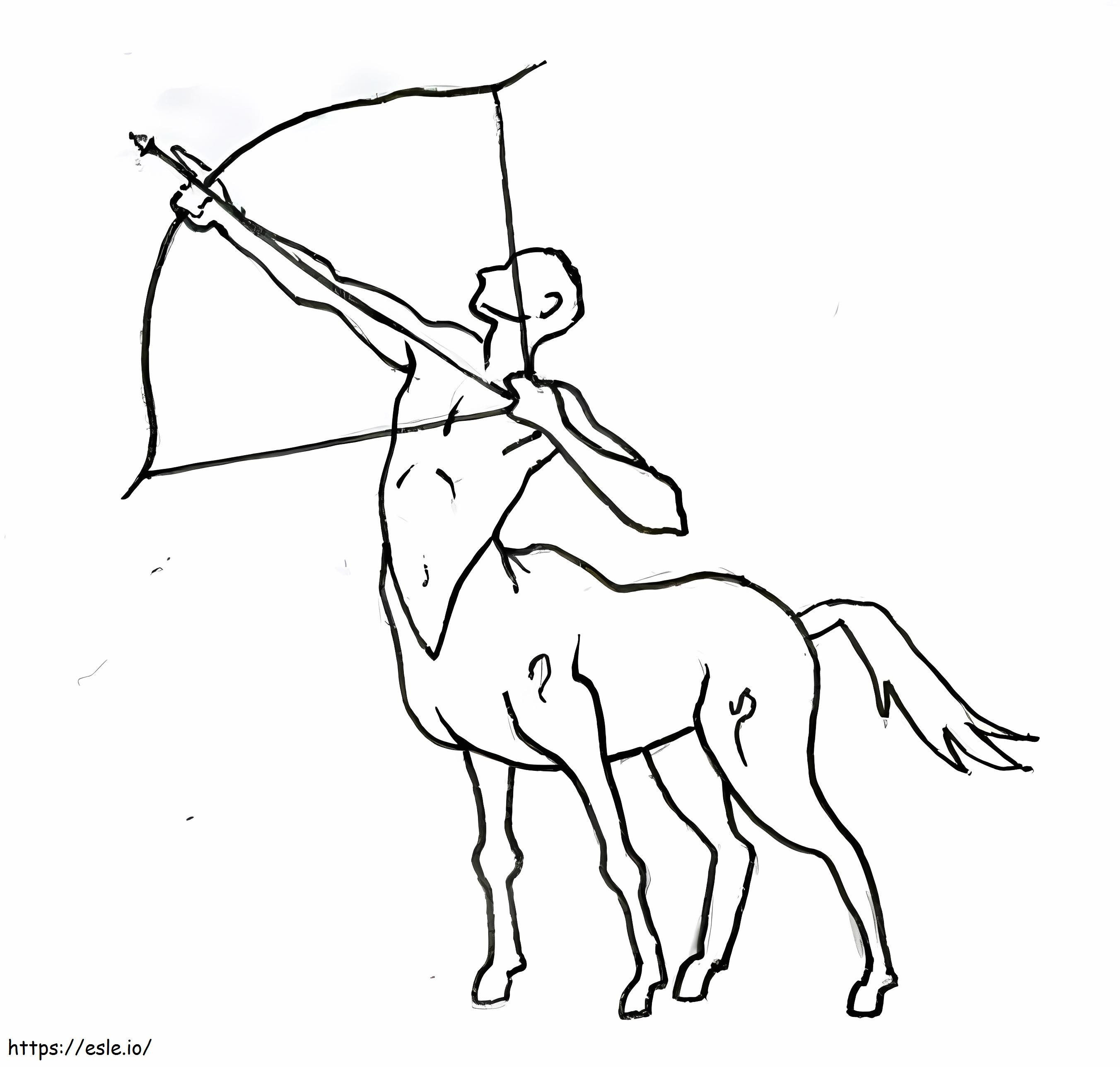 Grafika liniowa Centaura kolorowanka