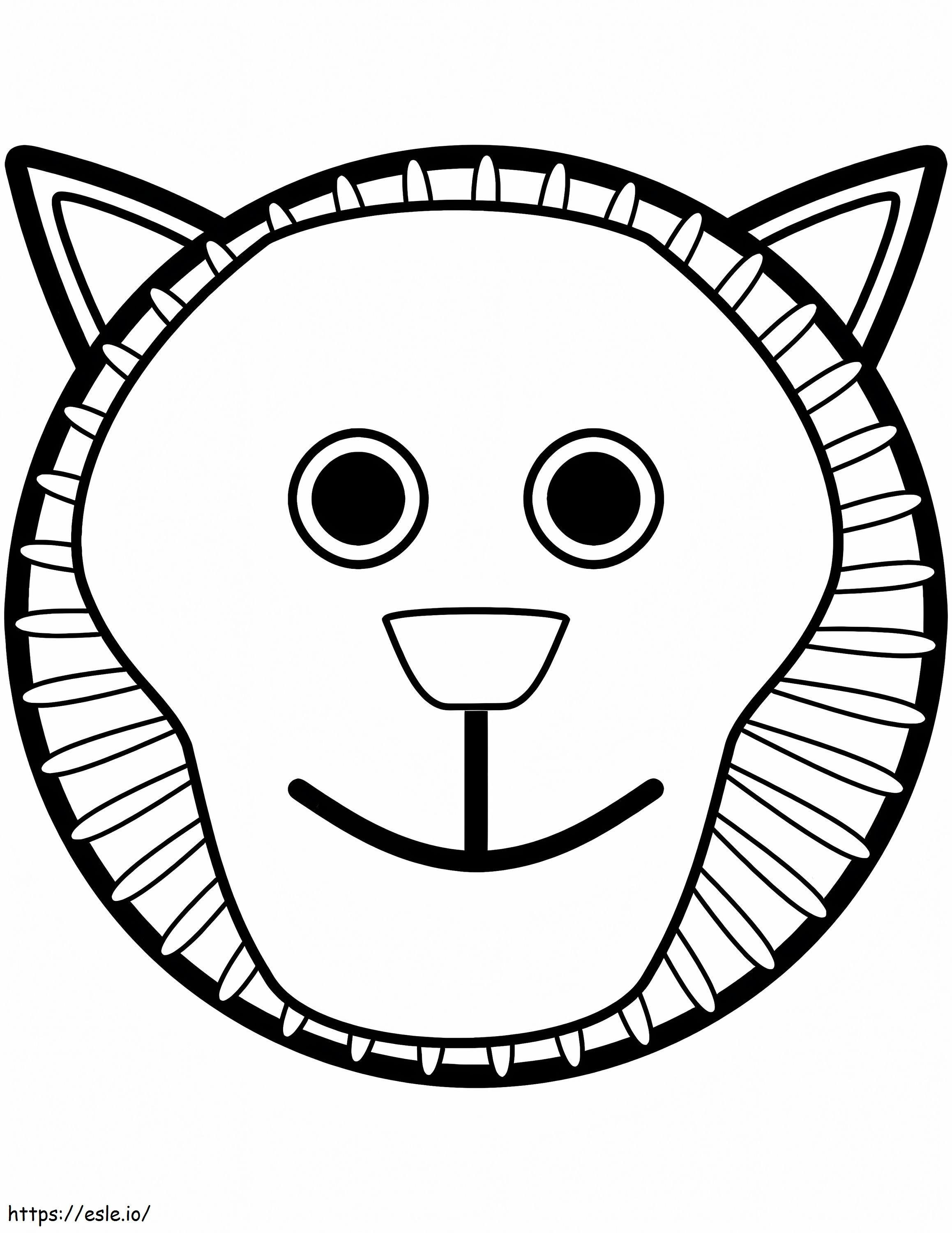 Cute Lion Head coloring page