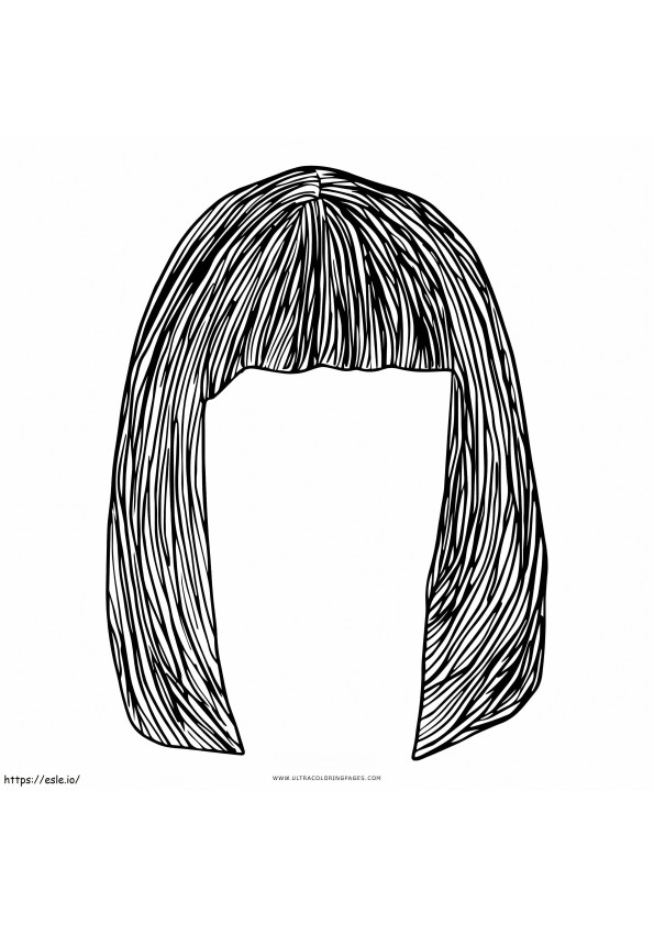Straight Hair coloring page