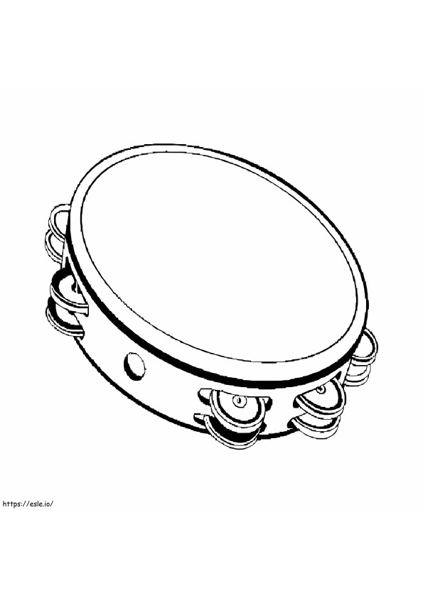 Basic Tambourine coloring page