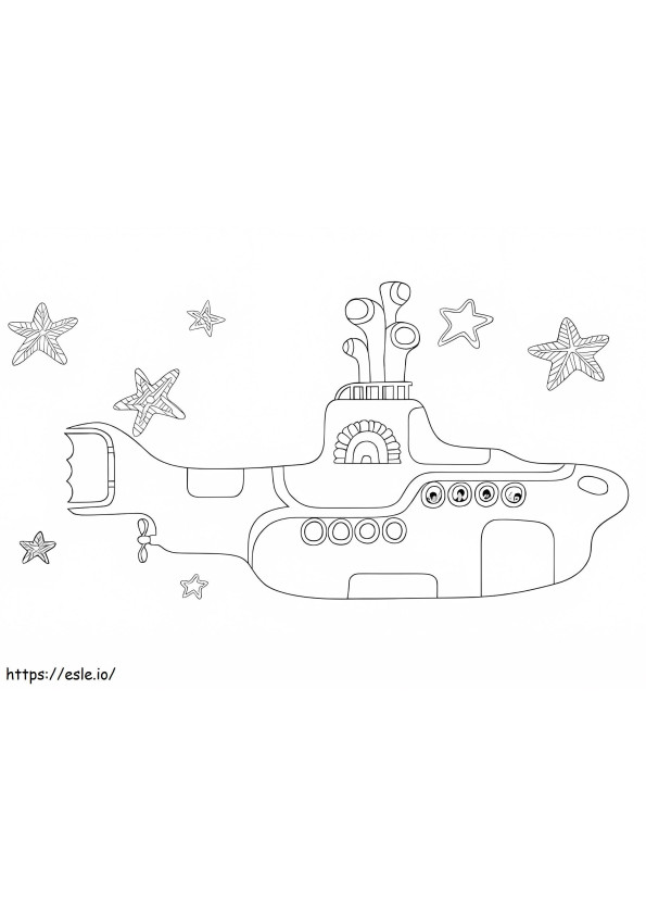 Coloriage Sous-marin et étoile de mer à imprimer dessin