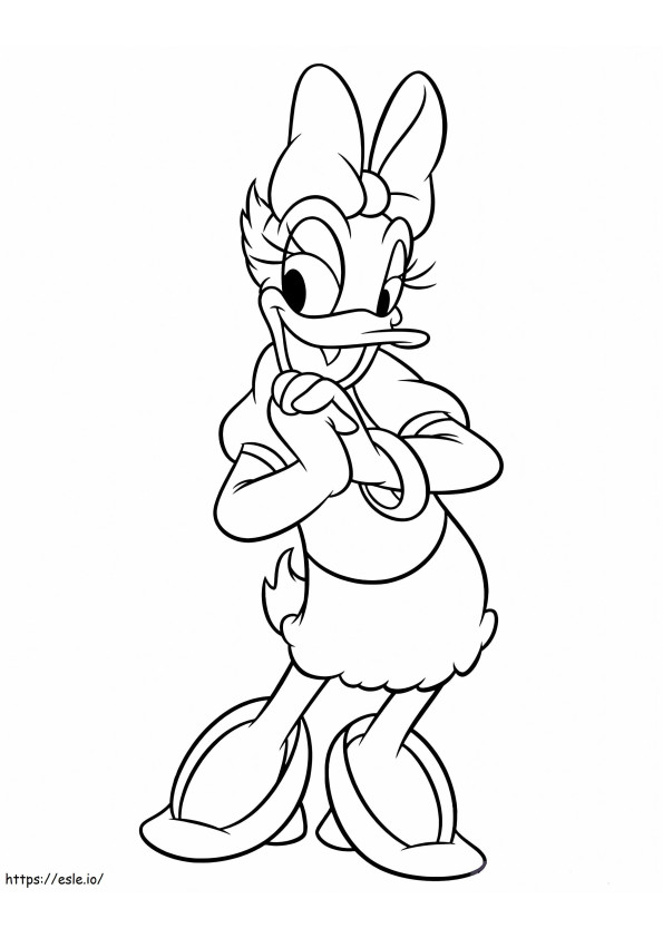 Basic Daisy Duck coloring page