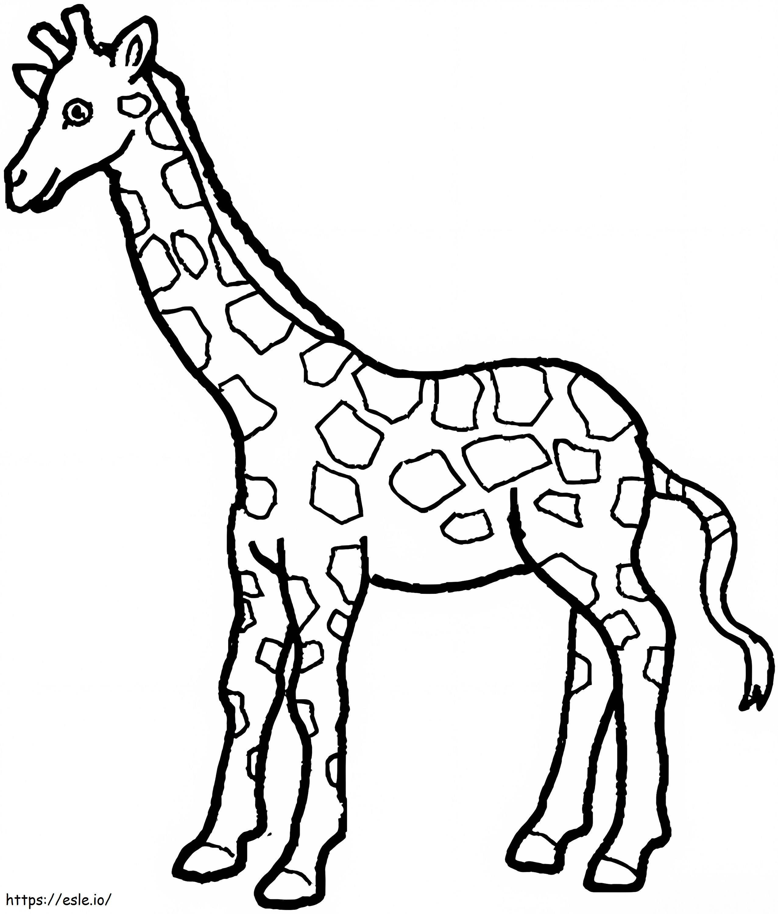 Disegno della giraffa da colorare