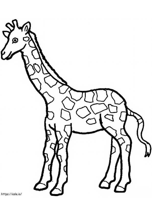 Giraffe Drawing coloring page