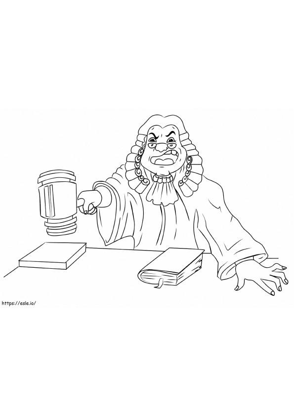 Judge Is Angry coloring page