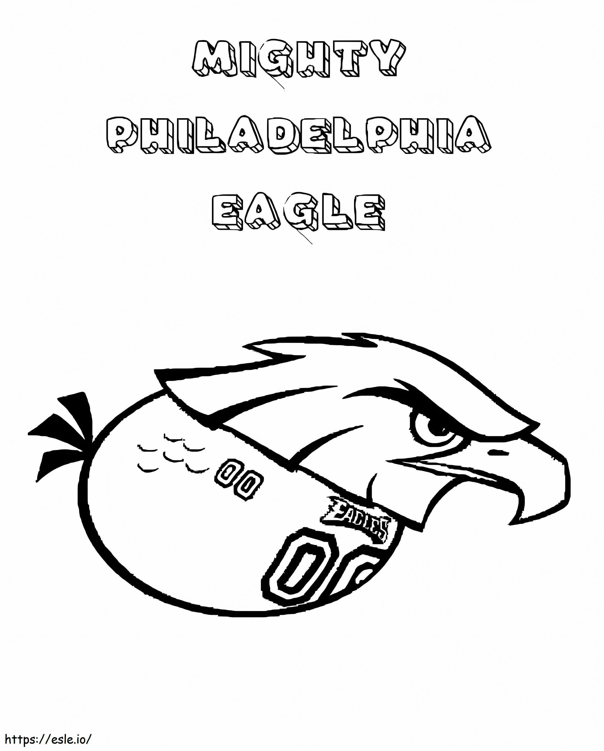 Poderosa águila de Filadelfia para colorear