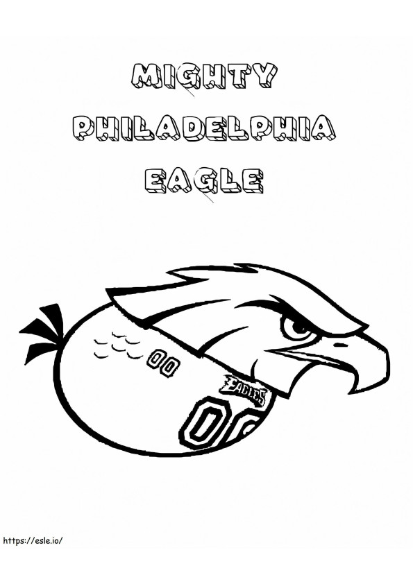 Coloriage Puissant Aigle de Philadelphie à imprimer dessin