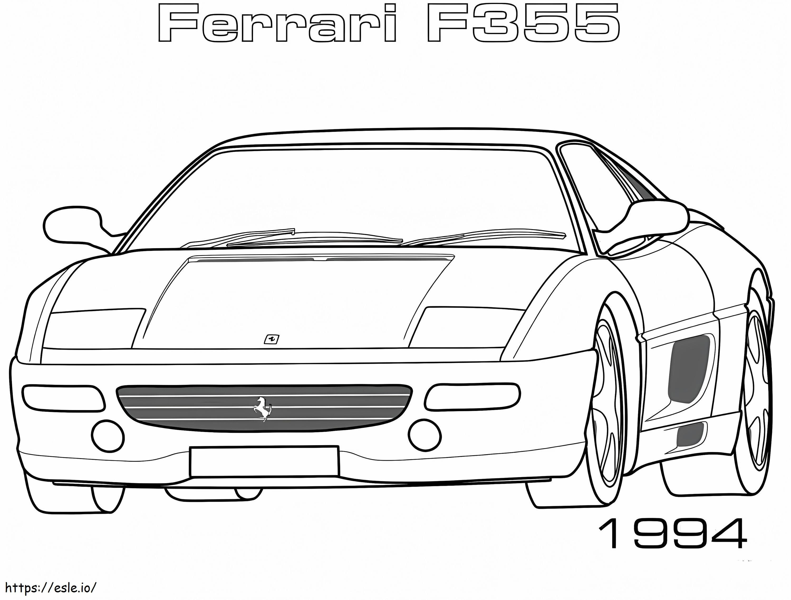 Ferrari F355 1994 Gambar Mewarnai