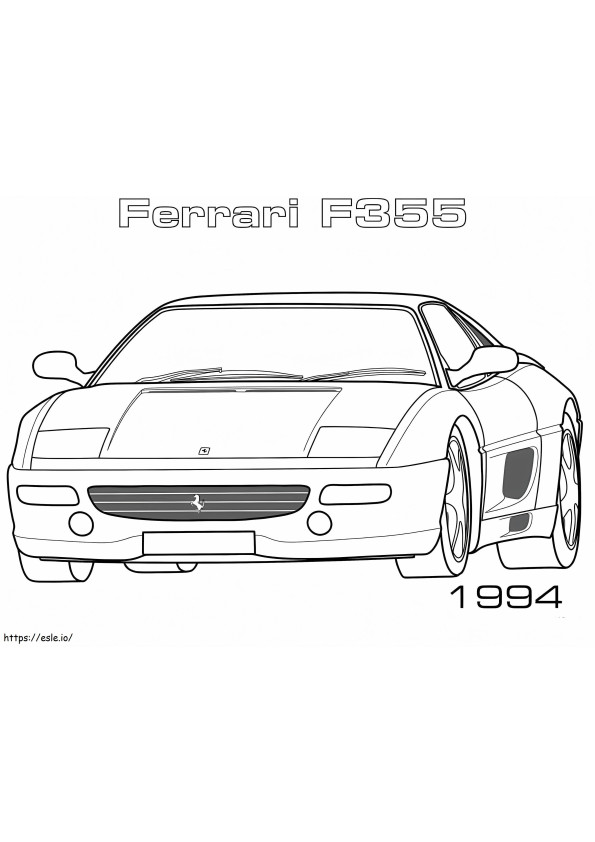 Ferrari F355 z 1994 r kolorowanka