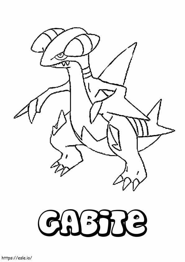 Pokémon Gabita para colorear