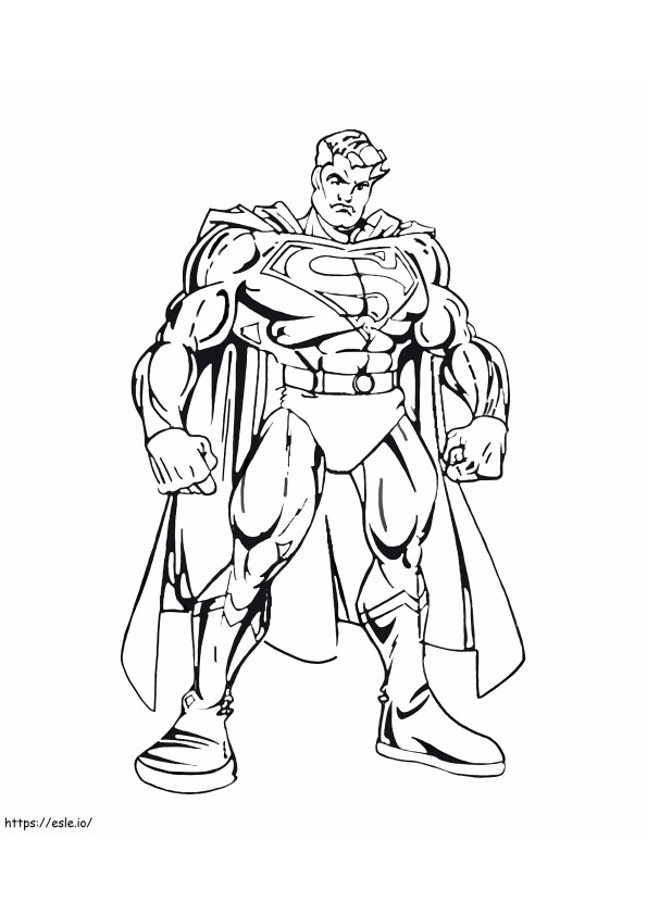 Desenează Superman Strong de colorat
