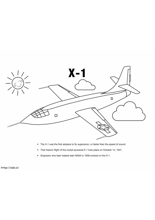 Vliegtuigen X 1 geschaald kleurplaat