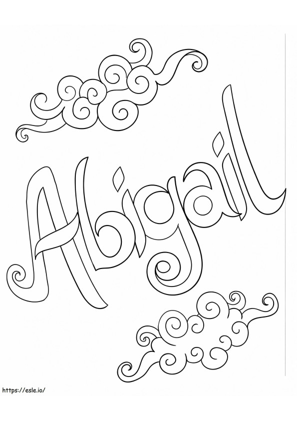 Abigail imprimabilă de colorat