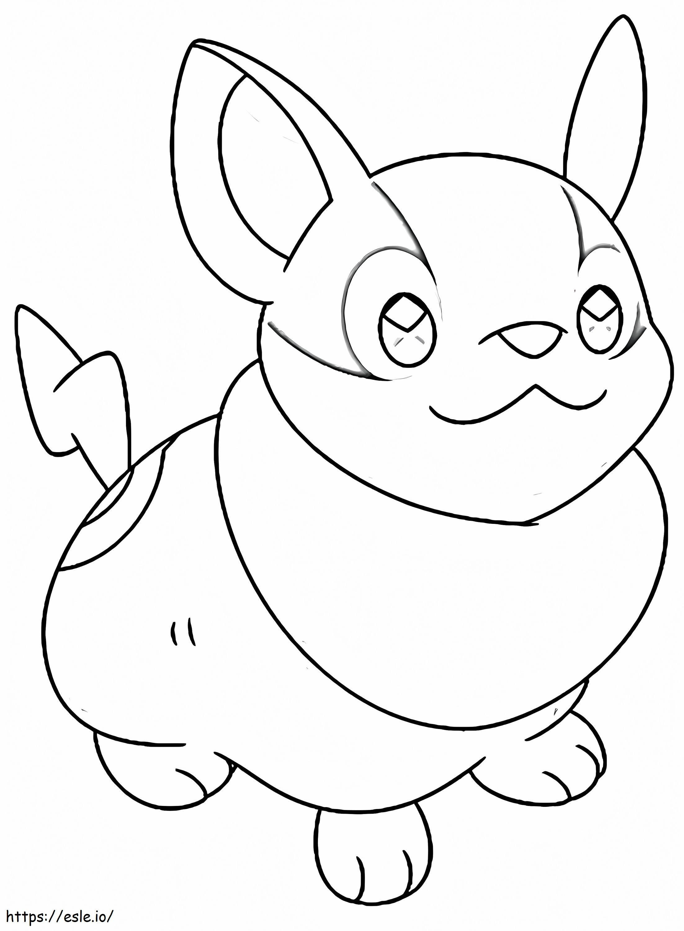 Kawaii Yamper coloring page