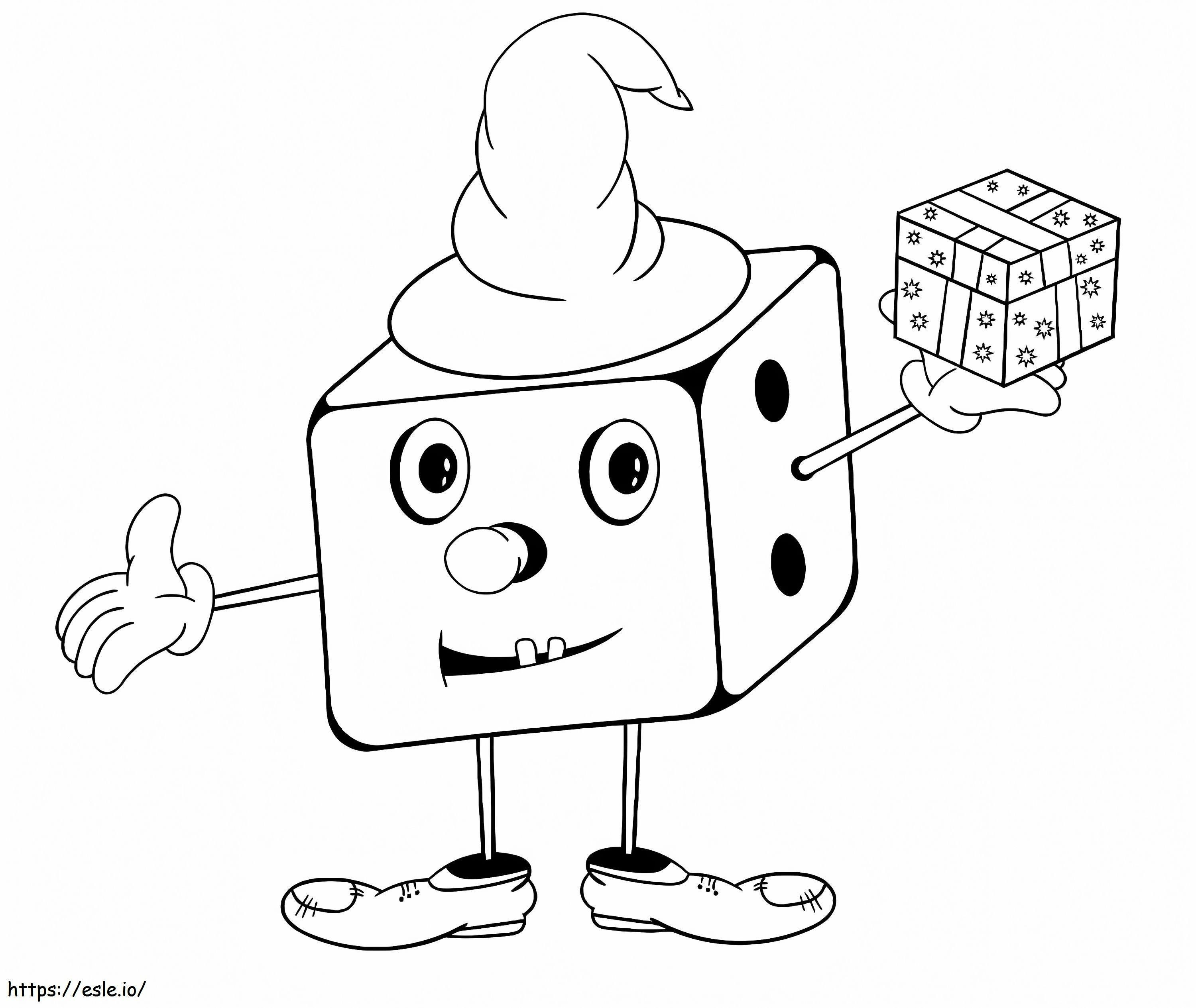 Funny Dice coloring page