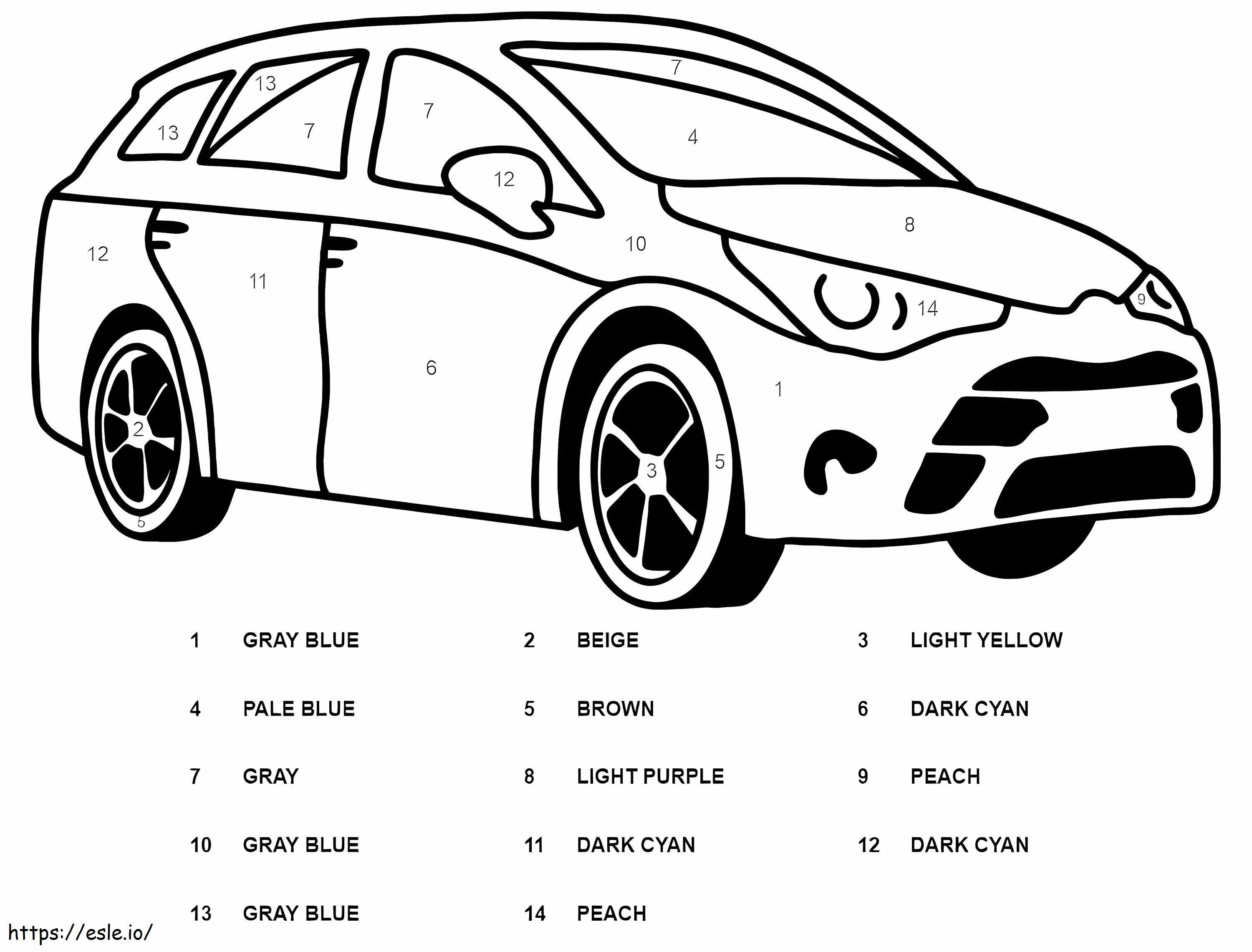 Toyota Color By Number coloring page