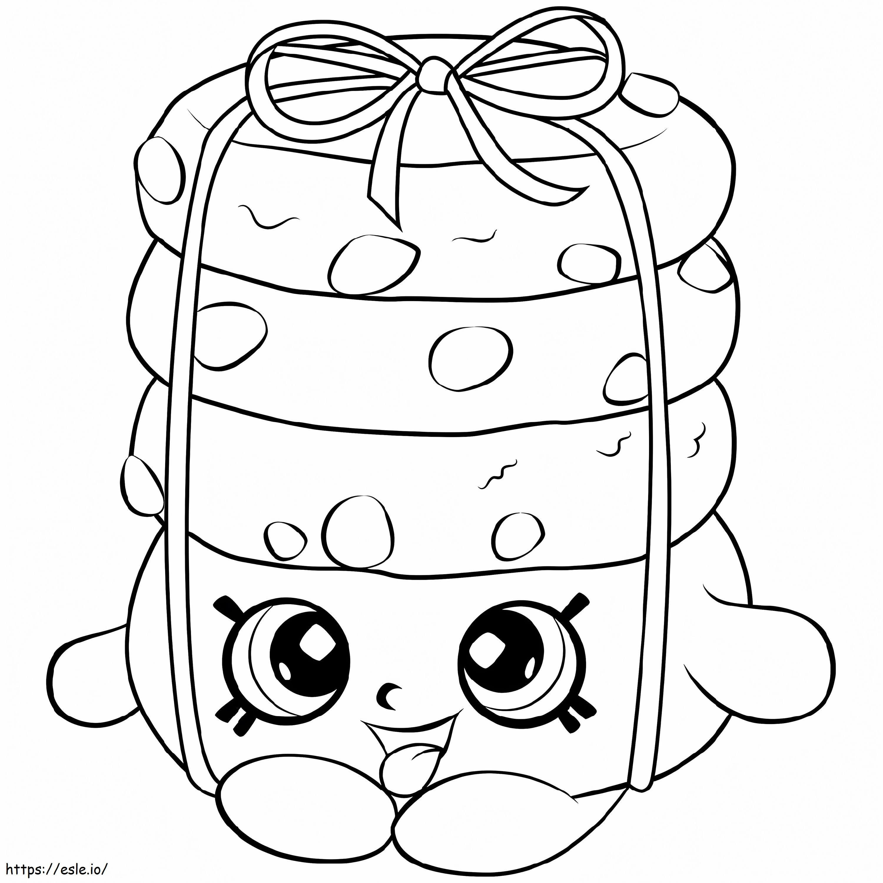 Stacks Cookie Shopkin coloring page