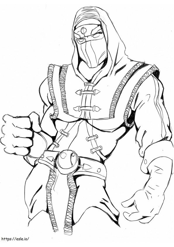 Mortal Kombat Sub Zero 1 coloring page