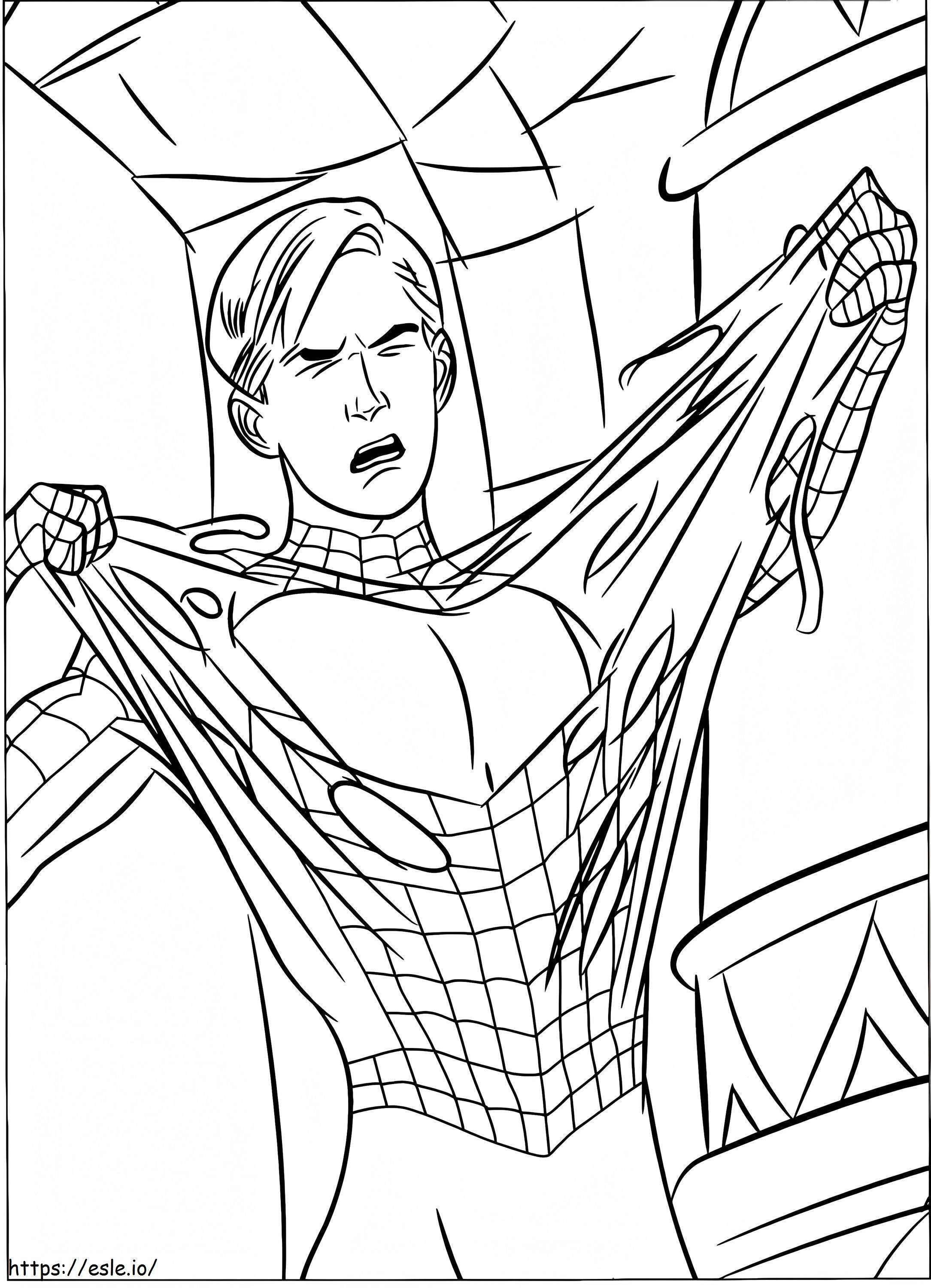 Spiderman And Symbiote coloring page