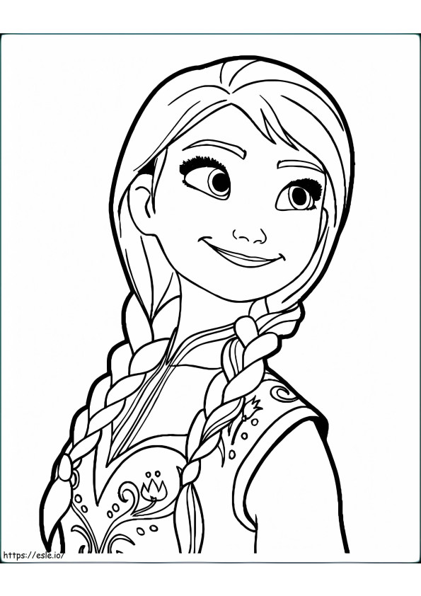 Anna Smiling coloring page