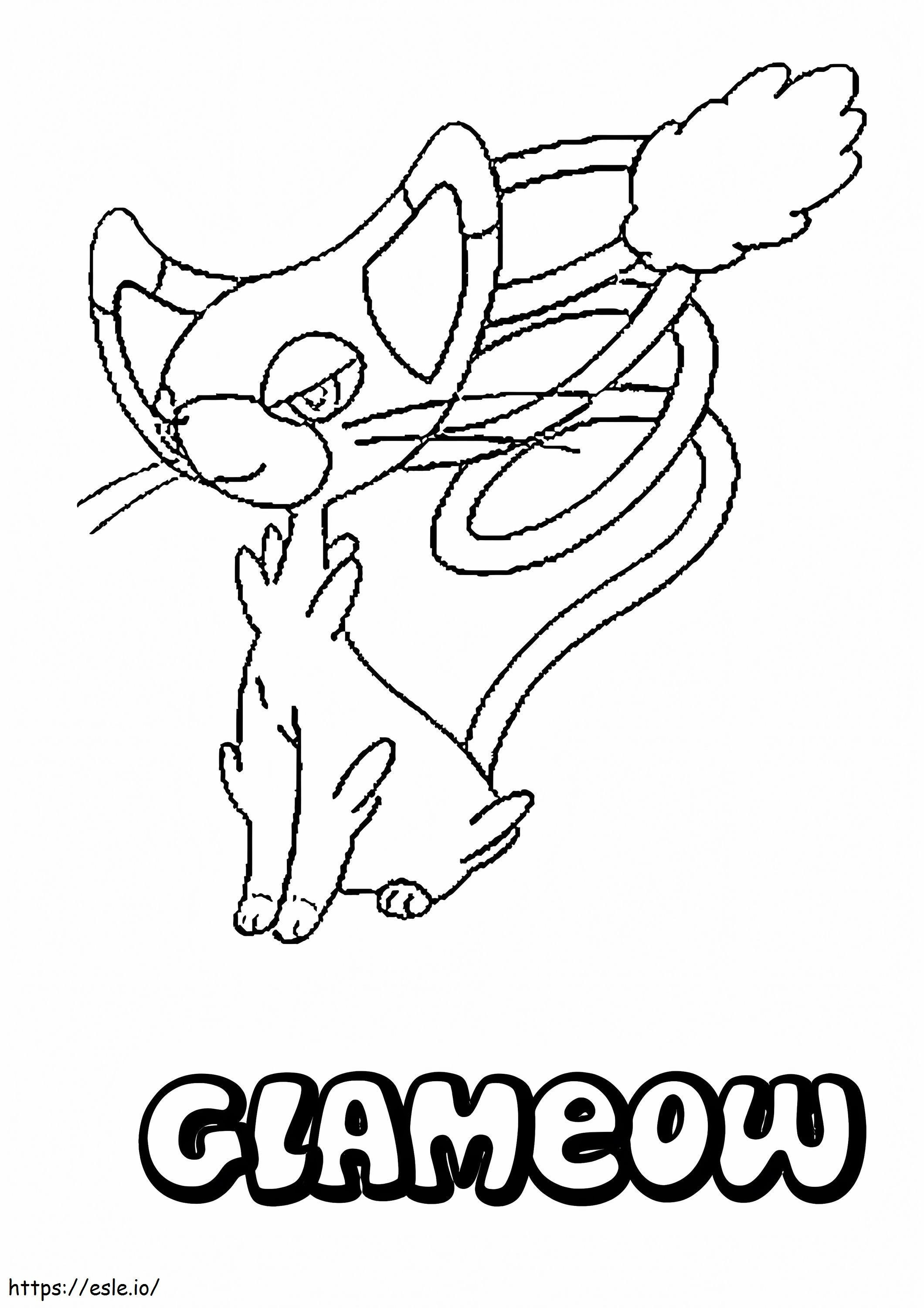 Coloriage Pokémon Glameow à imprimer dessin