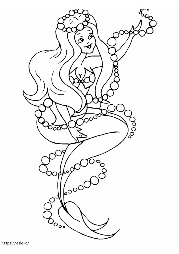 Mermaid Smiles coloring page