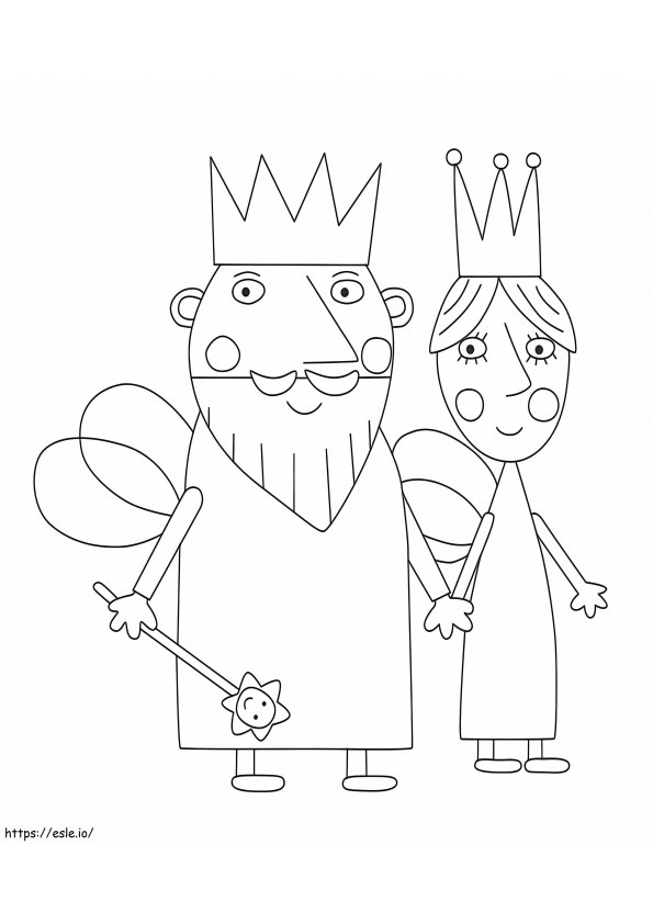 1559533598 King Queen Thistle A4 coloring page