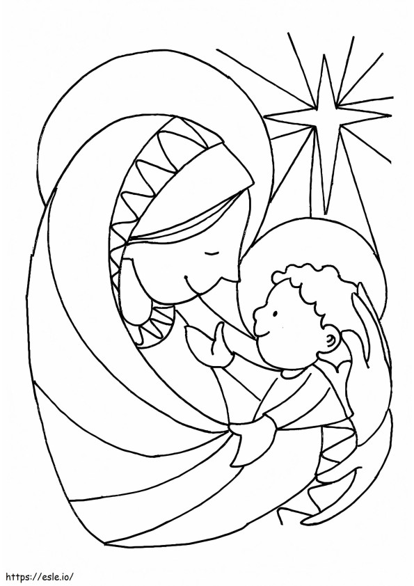 Coloriage Enfant Jésus 4 à imprimer dessin