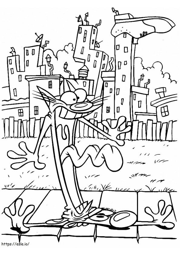 Catdog Scary coloring page