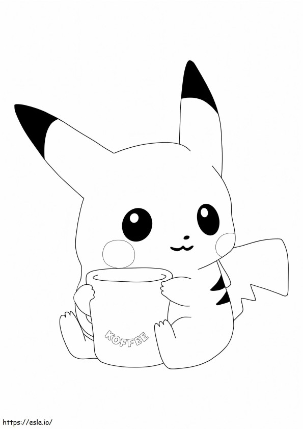 Little Pikachu coloring page
