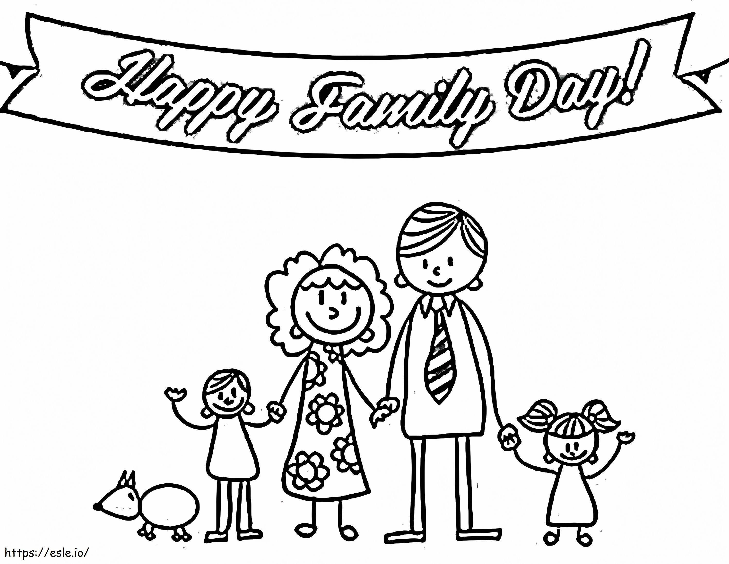 Print Family Day coloring page