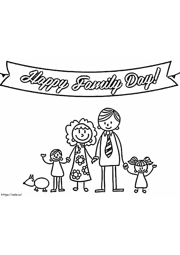 Print Family Day de colorat
