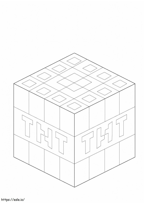 Coloriage Tnt De Minecraft à imprimer dessin