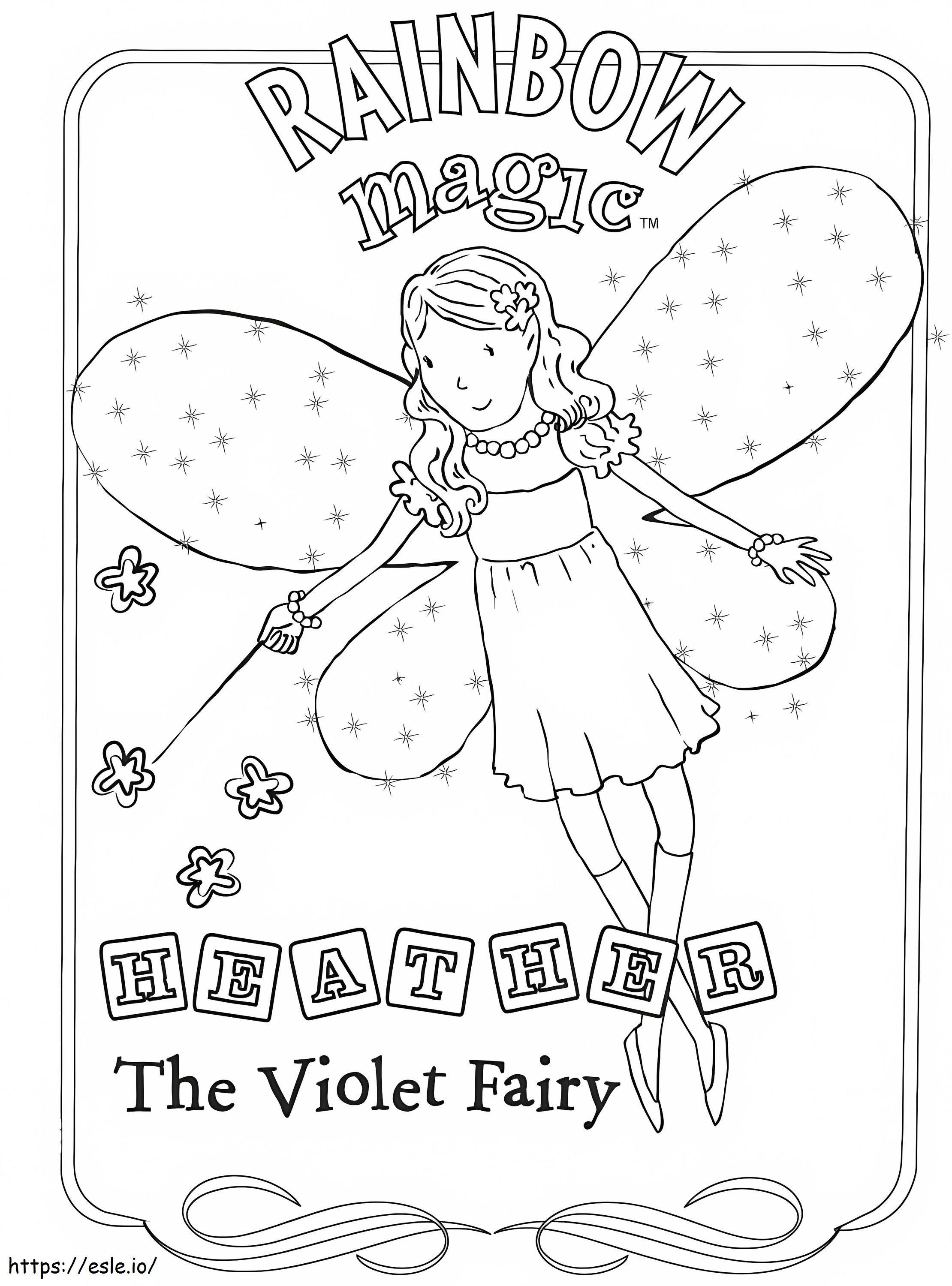 Heather The Violet Fairy coloring page