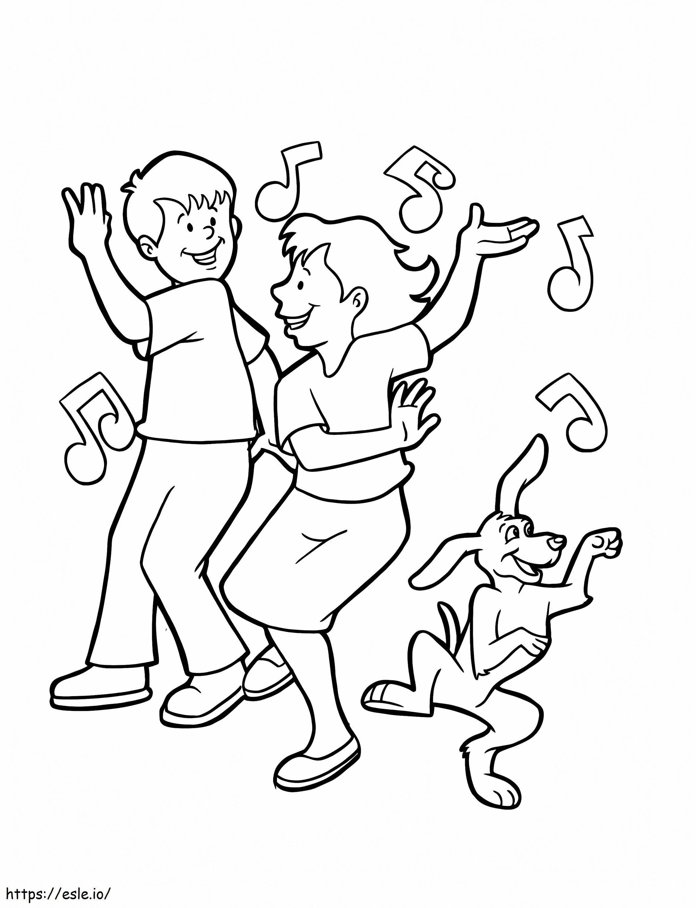 Happy Dance coloring page